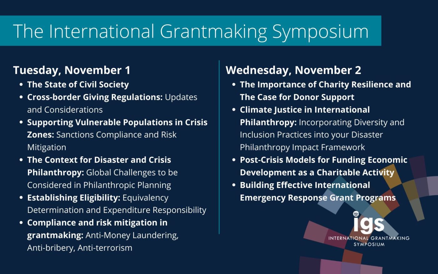 The International Grantmaking Symposium
